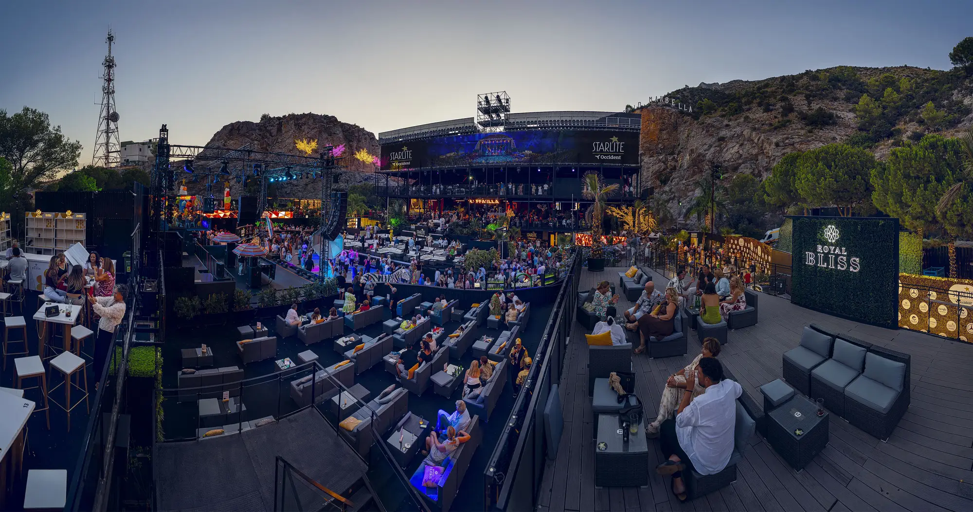 Panorámica del Lounge Starlite Occident Marbella