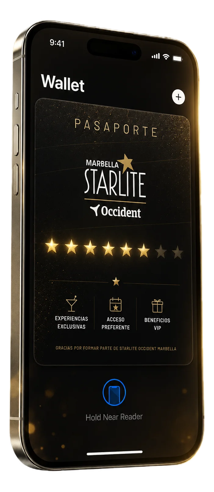 Pase del Pasaporte Starlite Occident en Apple Wallet